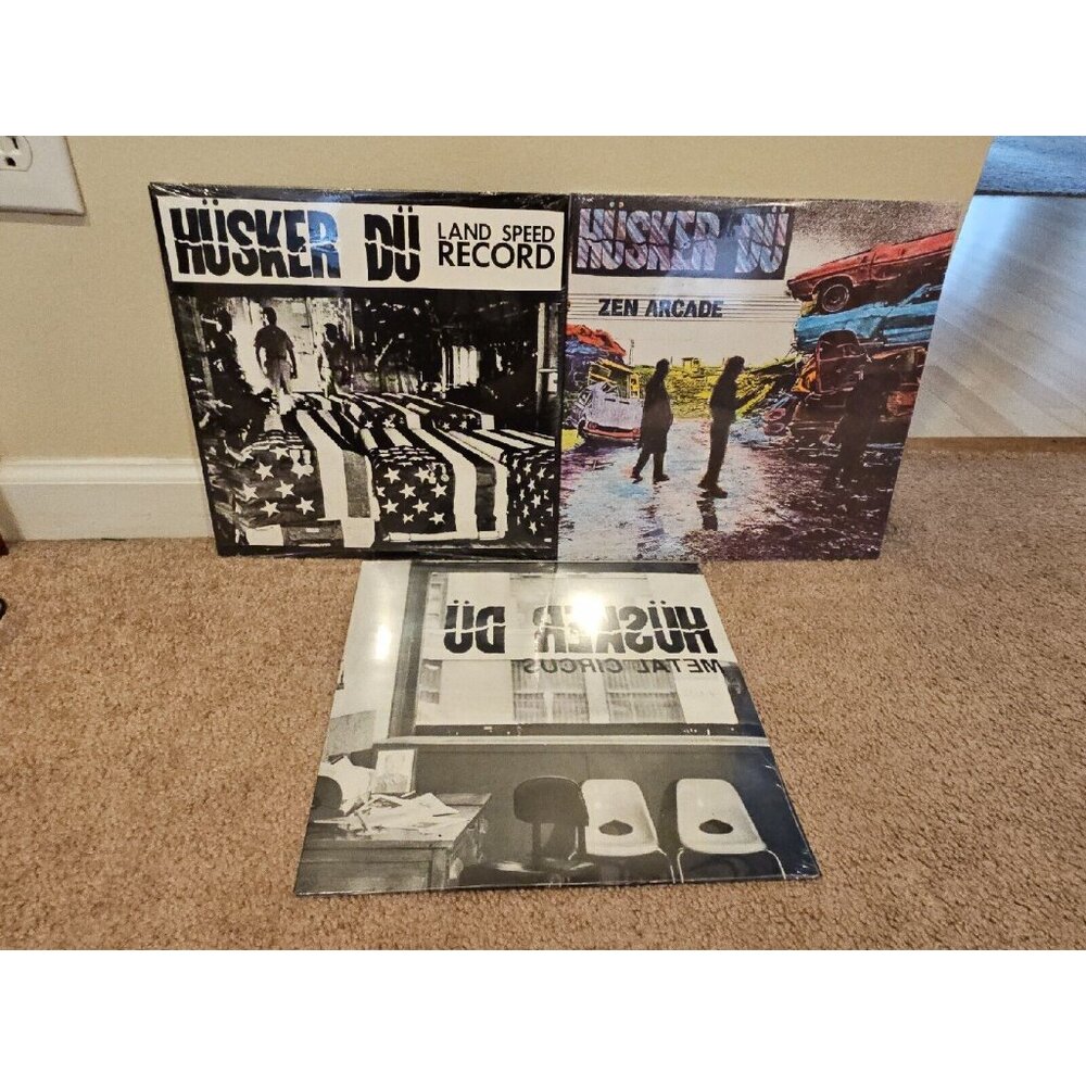 Lot of 3 Husker Du LPs (New Repress): Zen Arcade 2xLP, Metal Circus, Land Speed